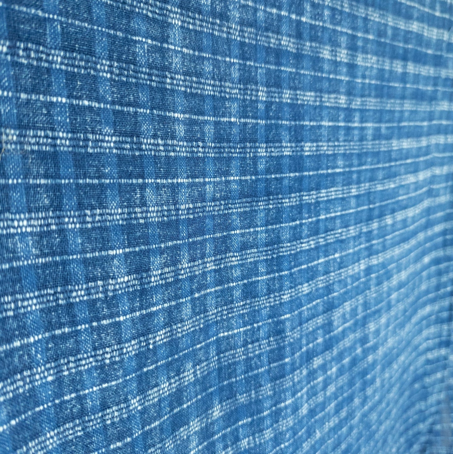 Woven Check Indigo Cotton Fabric | 100% Cotton - Textile Traders