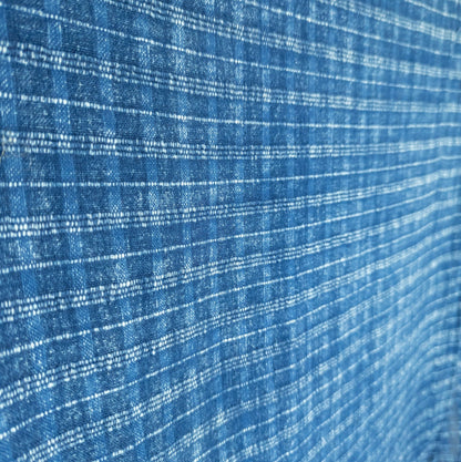 Woven Check Indigo Cotton Fabric | 100% Cotton - Textile Traders