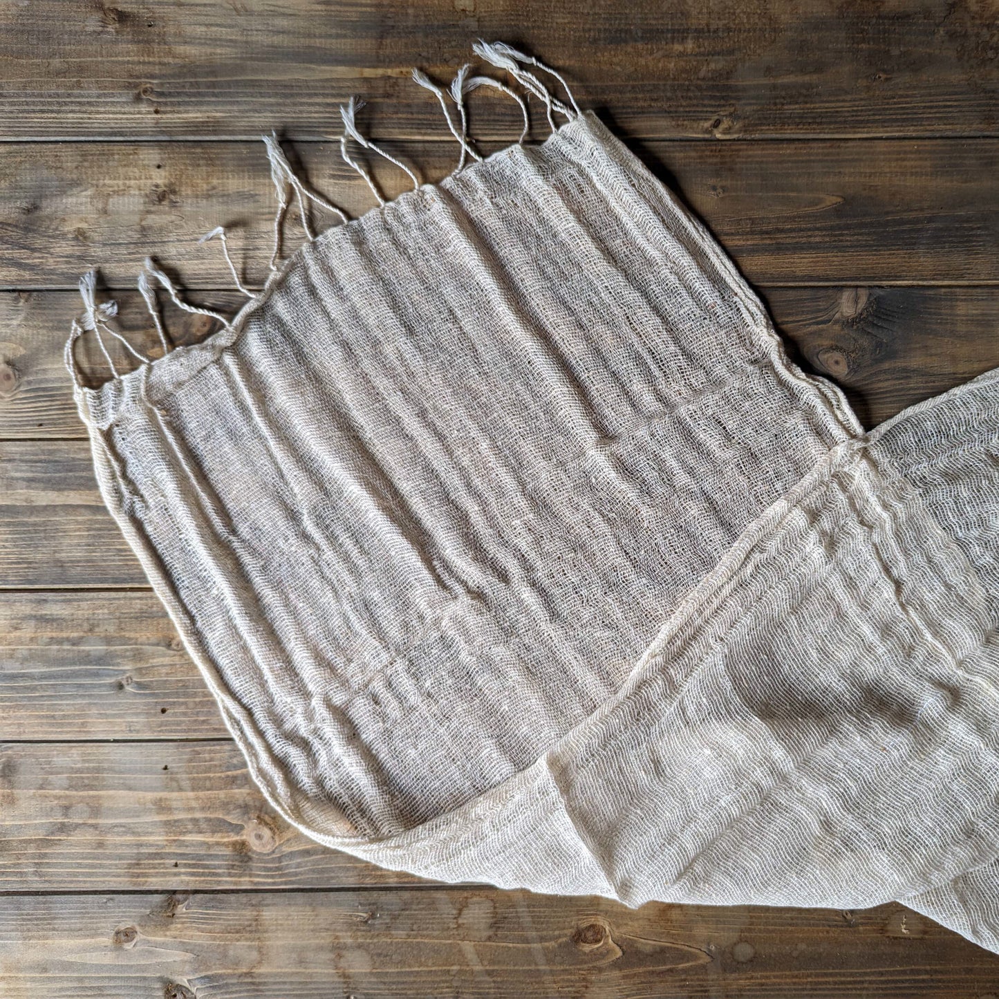 Unbleached Cotton Scarf - Loosely Woven Scarf For Dyeing