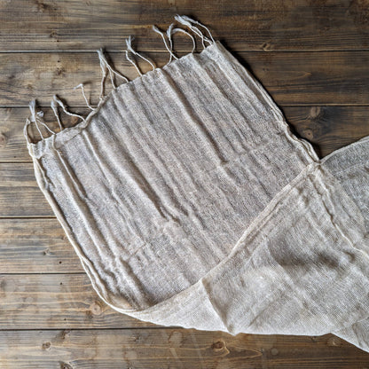 Unbleached Cotton Scarf - Loosely Woven Scarf For Dyeing