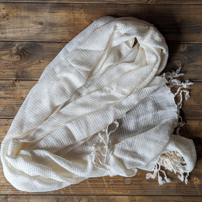 Wide Plain Rayon Scarf - Undyed Scarves for Batik and Dyeing