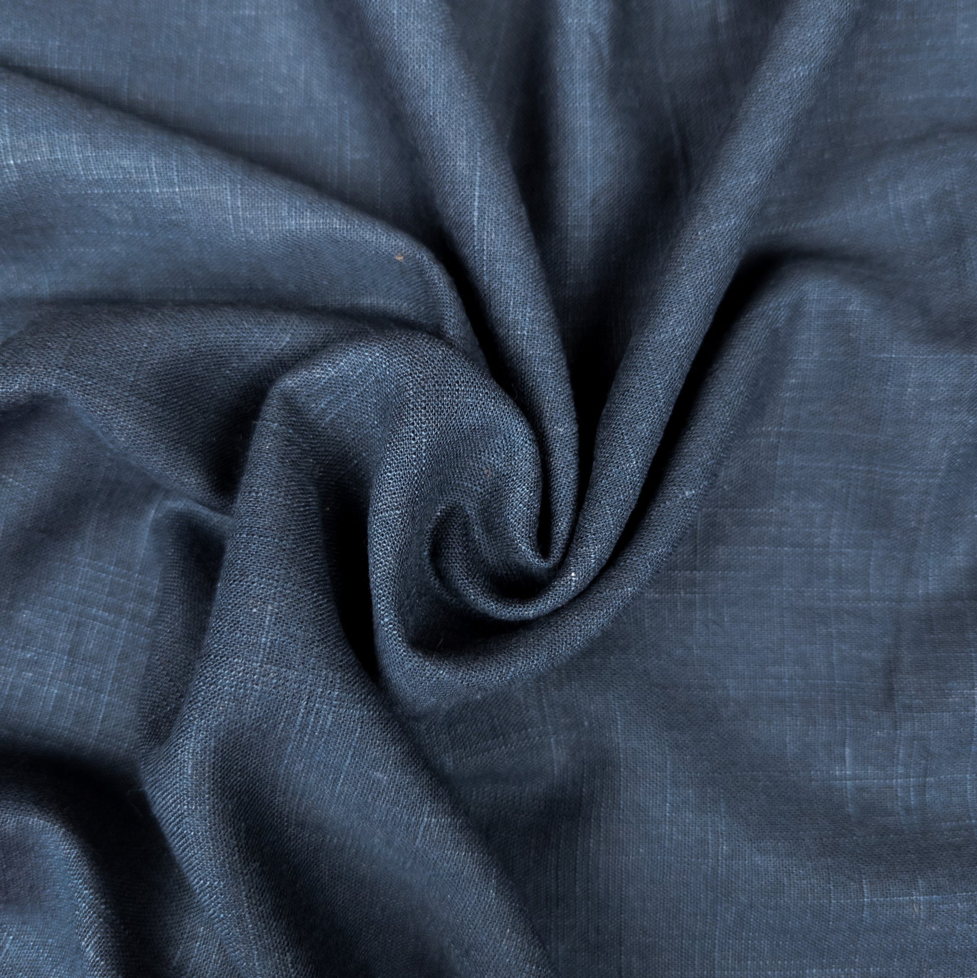 Fine Weight Indigo Hemp Remnant | 50cm x 135cm - Textile Traders
