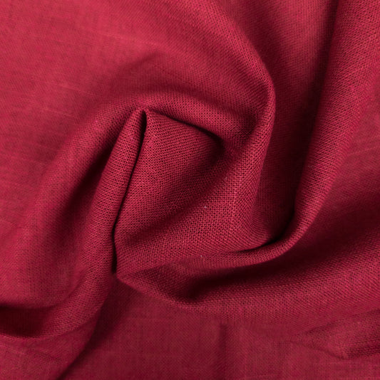Maroon Red Hemp Fabric - Wide Medium Weight Hemp Fabric By The Metre
