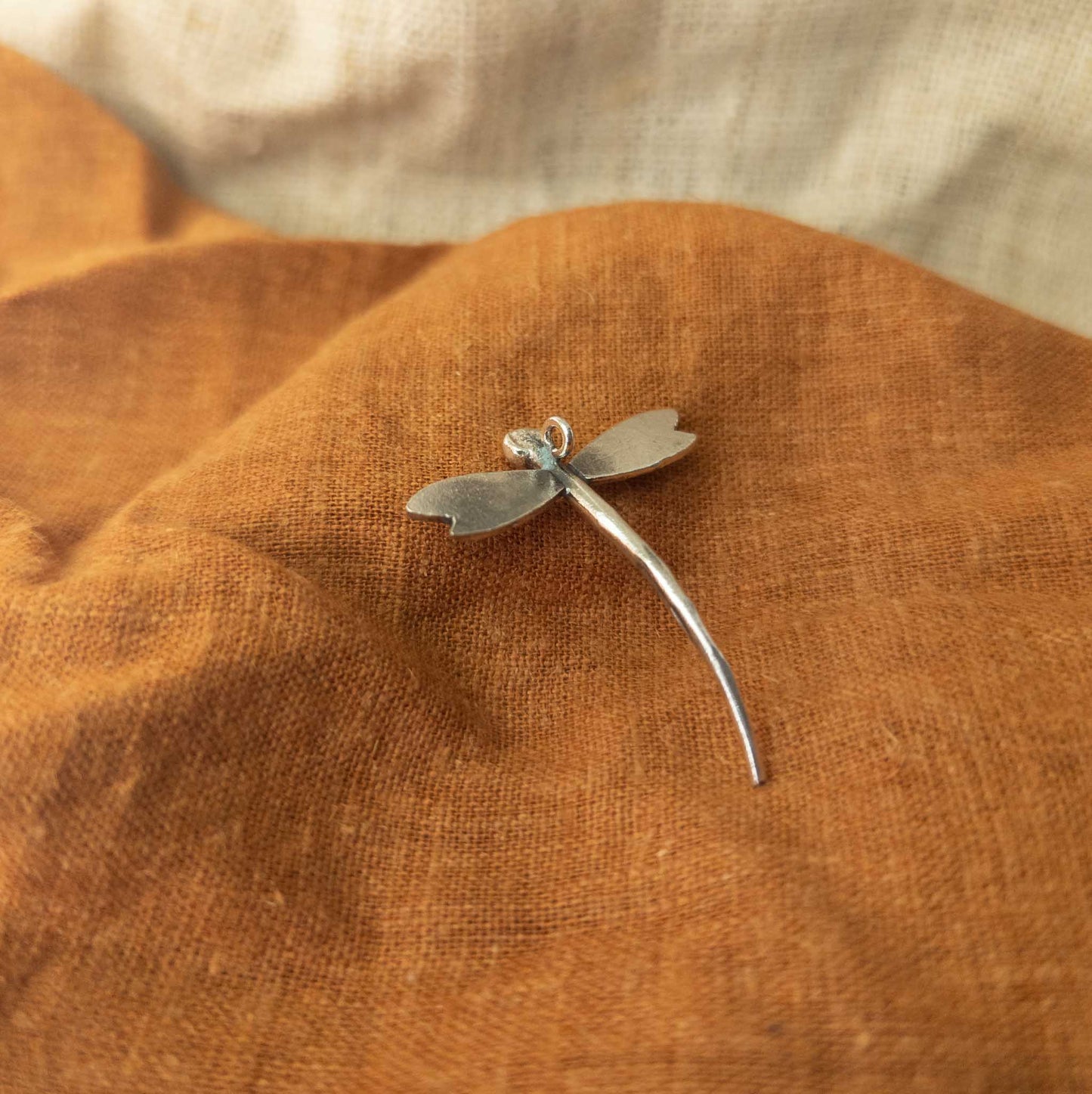 Dragonfly Pendant | Hill Tribe Necklace | Pure Silver Jewellery - Textile Traders
