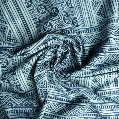 Hmong Style Patterned Indigo | Fabric Meterage | 114cm Wide - Textile Traders