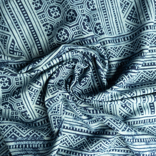 Hmong Style Patterned Indigo | Fabric Meterage | 114cm Wide - Textile Traders