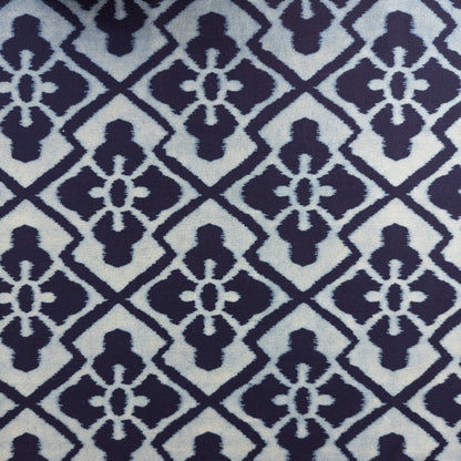 Indigo Fabric - Central Asian Print - Cotton By The Metre
