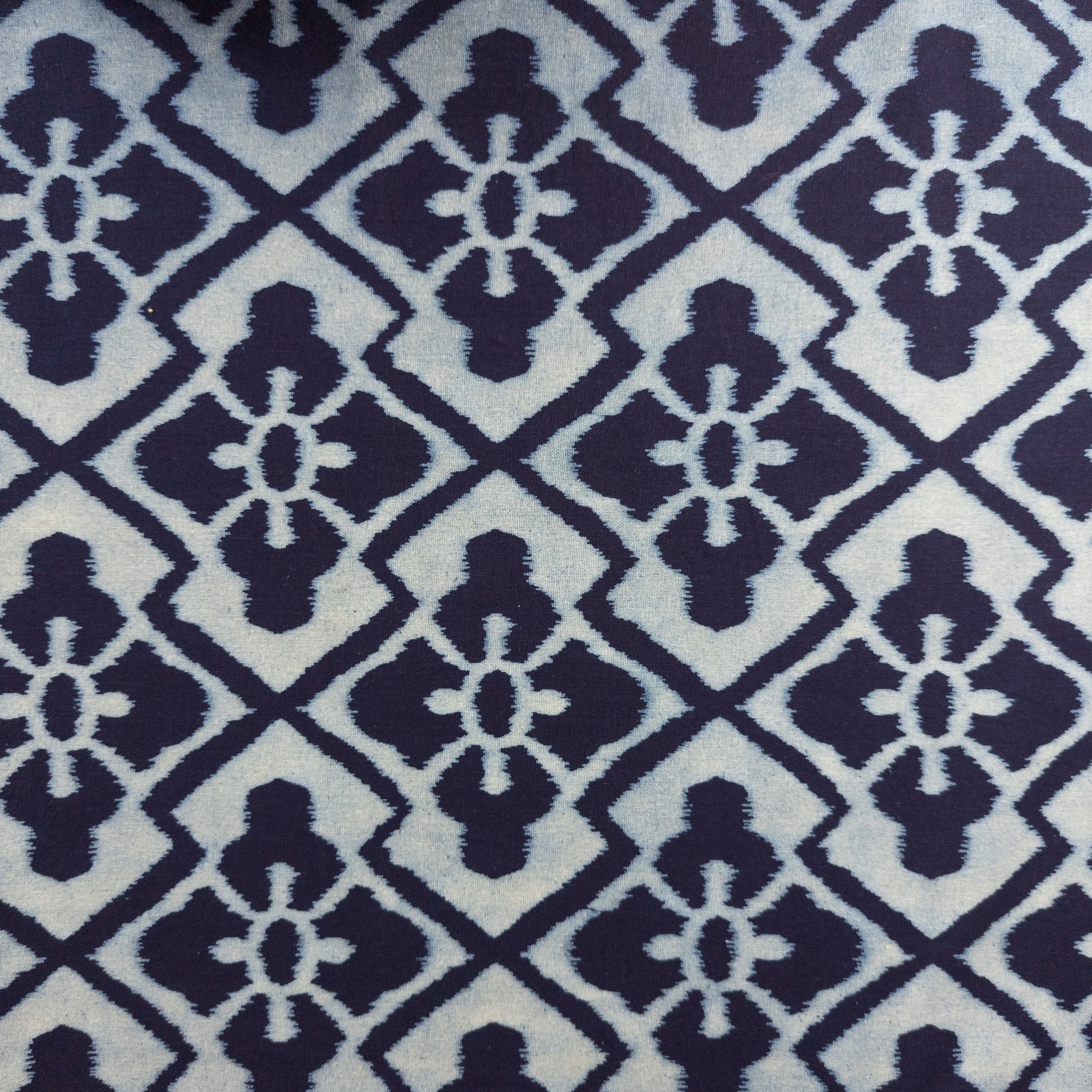 Central Asian Indigo Fabric Remnant | 50cm x 63cm - Textile Traders
