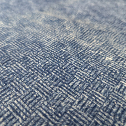 Indigo Fabric - basketweave pattern