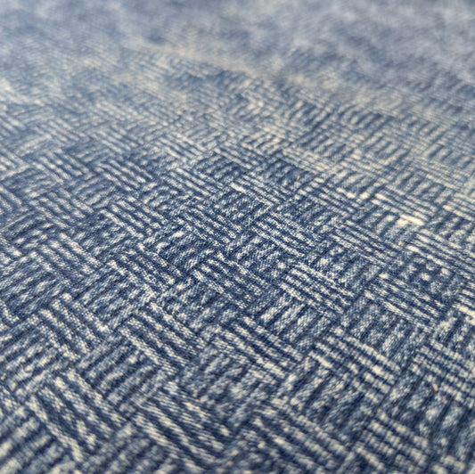 Indigo Fabric - basketweave pattern