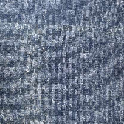 Basketweave Pattern Indigo Cotton Fabric