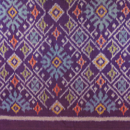 Colourful Purple Ikat Fabric  - Traditional Indonesian Textiles By The Metre