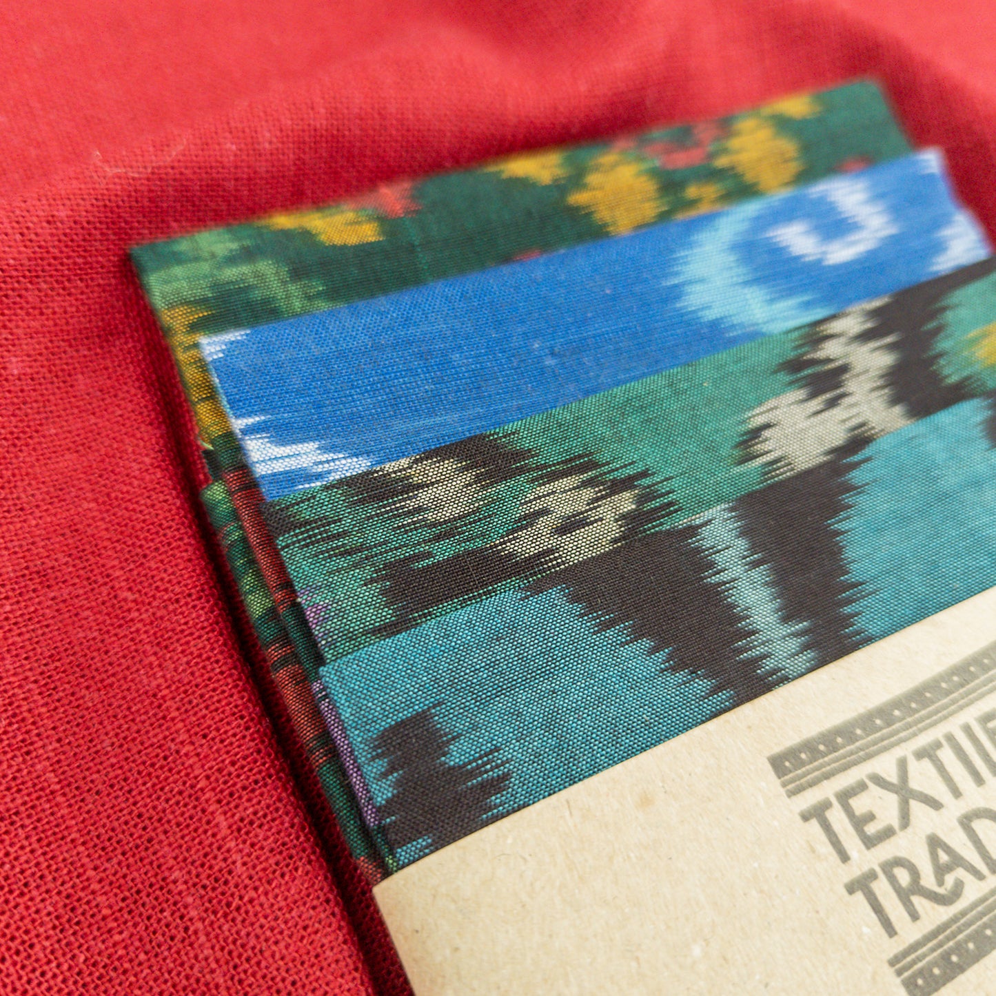 Fat Quarter Set - Blue And Green Ikat - 4 pack