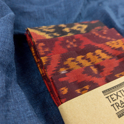 Fat Quarter Set - Orange And Red Ikat - 4 pack