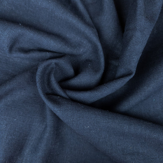Medium Weight Indigo Hemp Remnant | 150cm x 140cm - Textile Traders