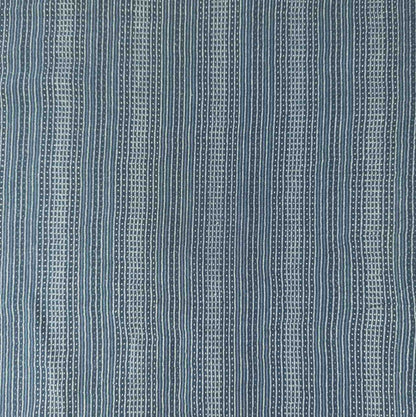 Indigo Sashiko Fabric | Striped Stitched Cotton | 118cm Wide