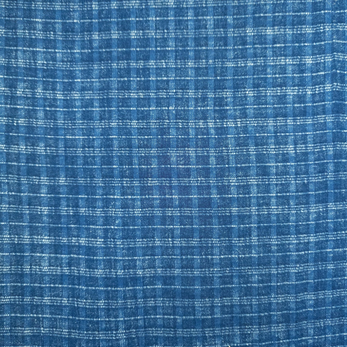 Woven Check Indigo Cotton Fabric | 100% Cotton - Textile Traders