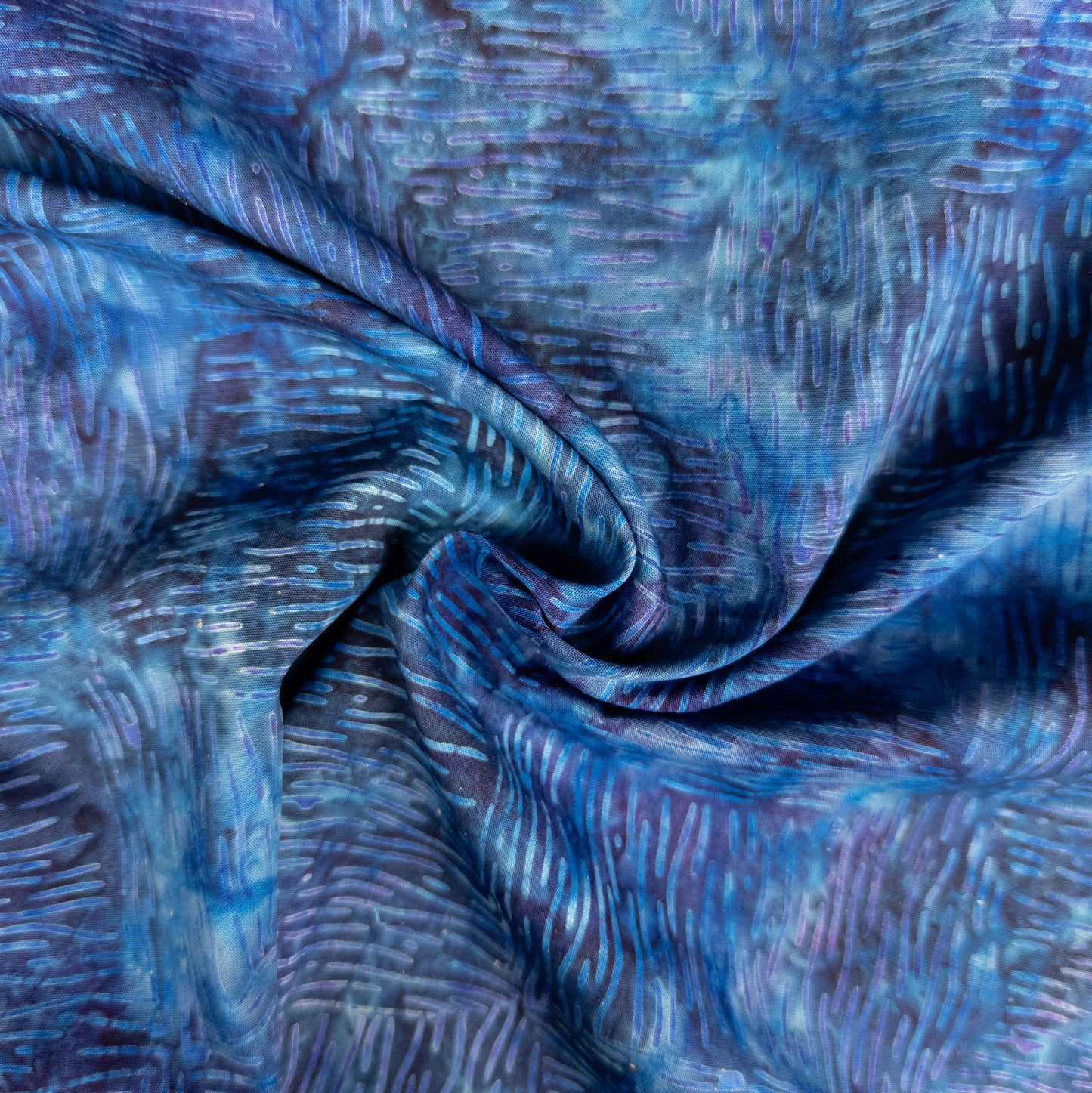 Contemporary Batik Fabric - Deep Blue Nebula - Batik By The Metre