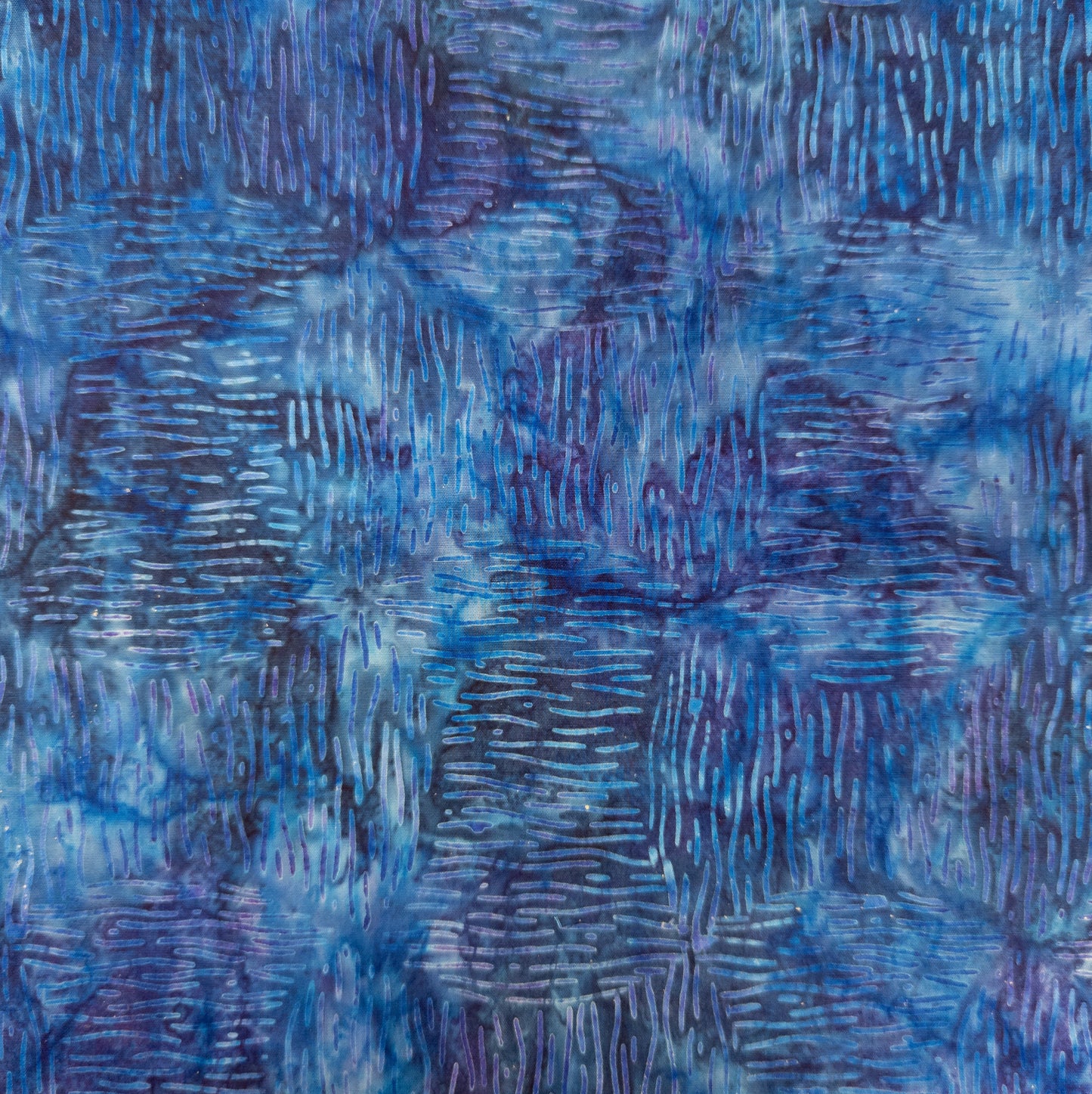 Contemporary Batik Fabric - Deep Blue Nebula - Batik By The Metre