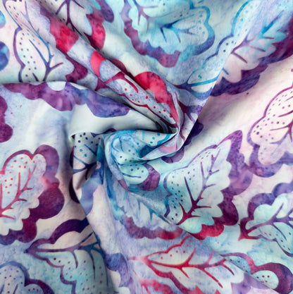 Java Batik Fabric - Oak Leaf Print