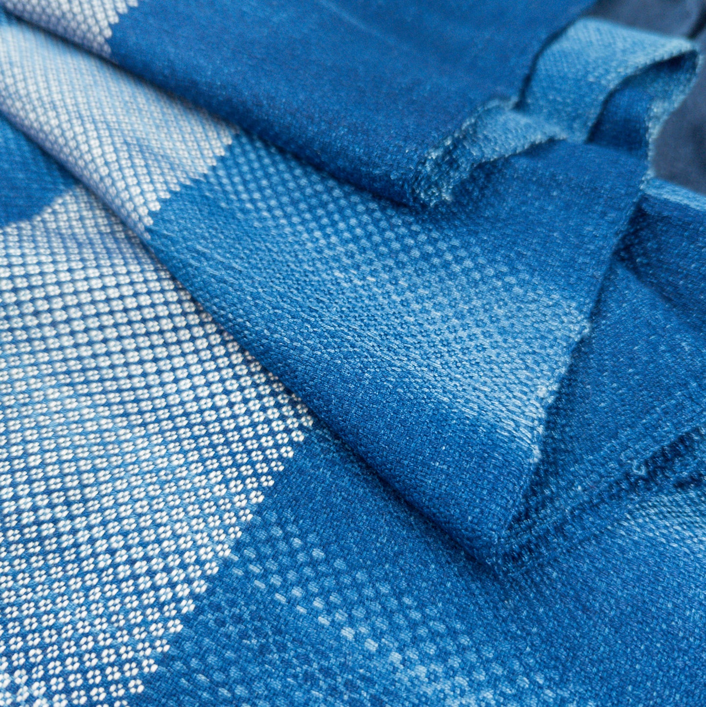 Handwoven Rayon Scarf | Natural Indigo Dye | 2m x 32cm