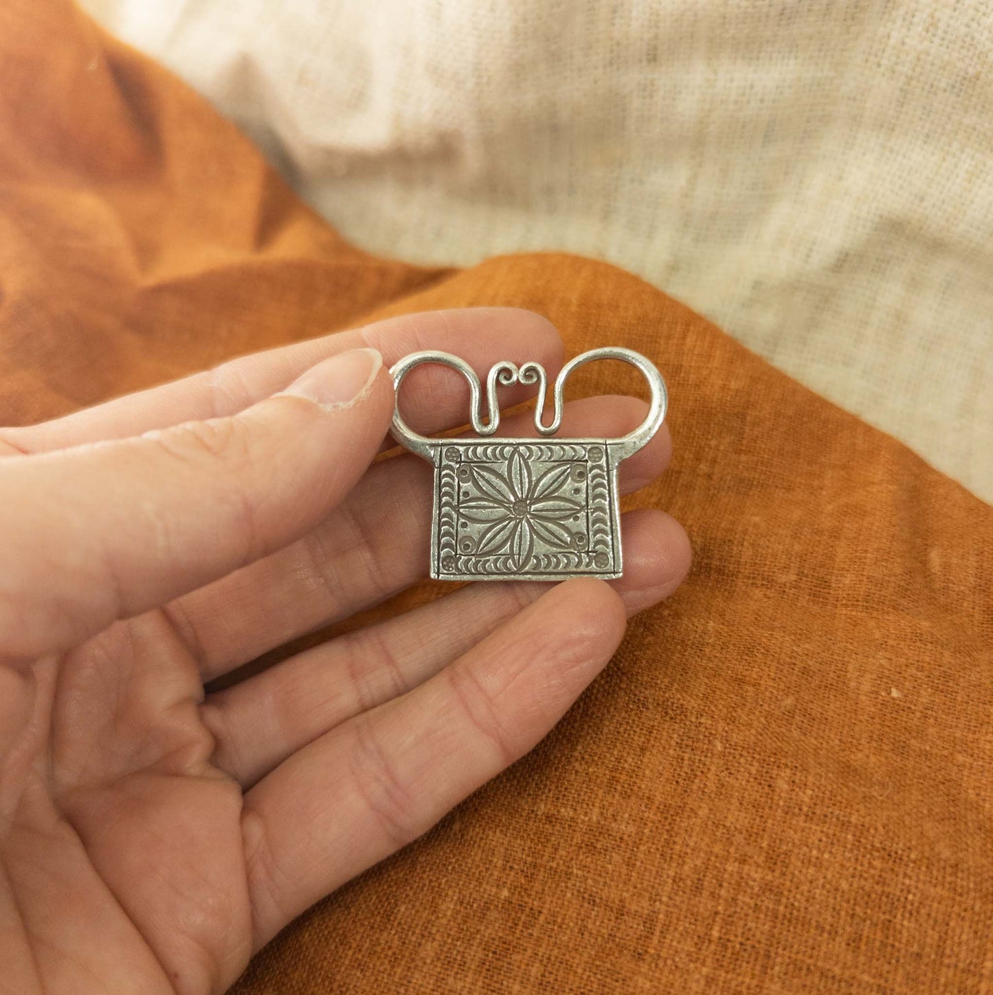 Hill Tribe Silver Pendant | Protective Jewellery | Spirit Lock - Textile Traders