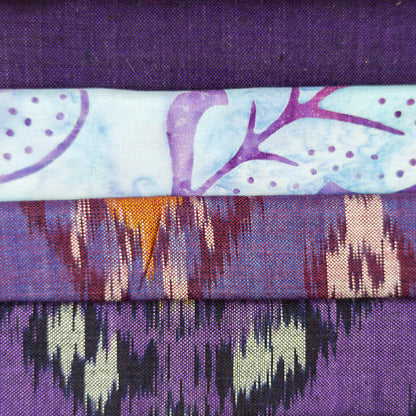 Fat Quarter Set - Perfect Purple Fabric - 4 pack