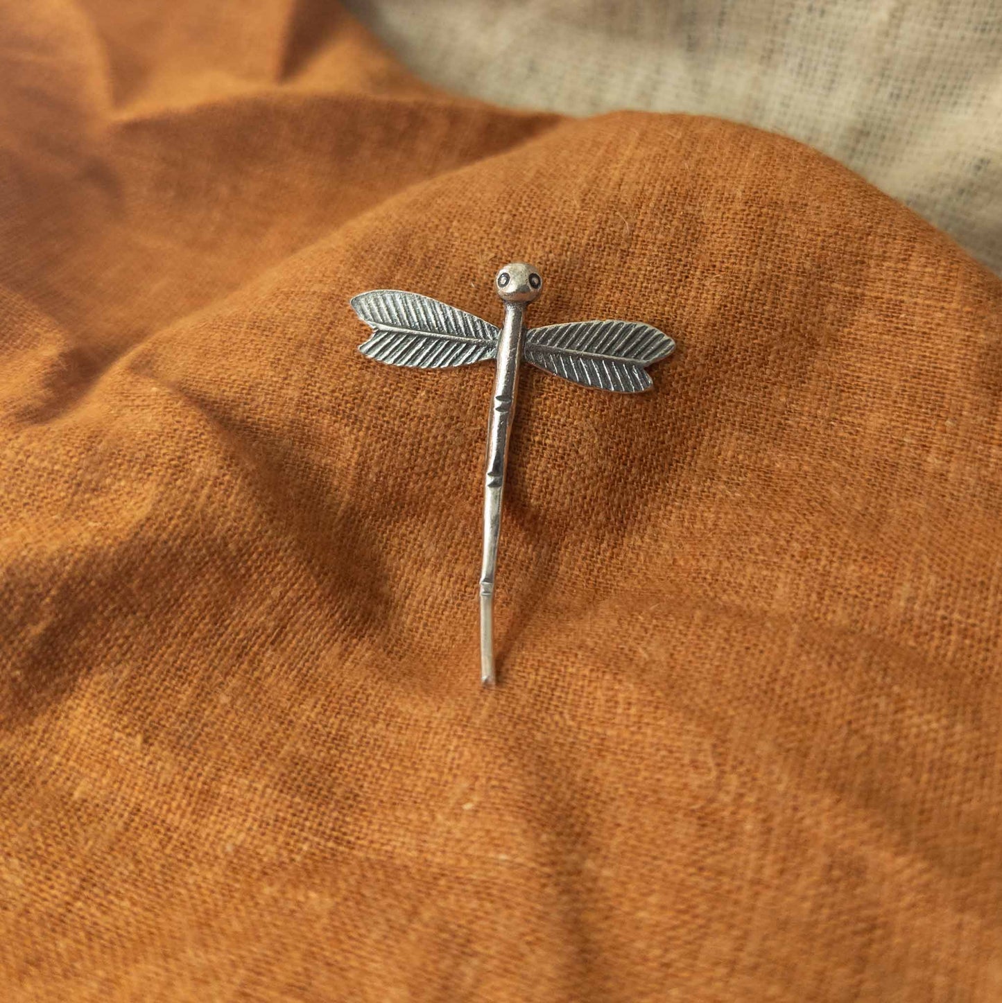 Dragonfly Pendant | Hill Tribe Necklace | Pure Silver Jewellery - Textile Traders