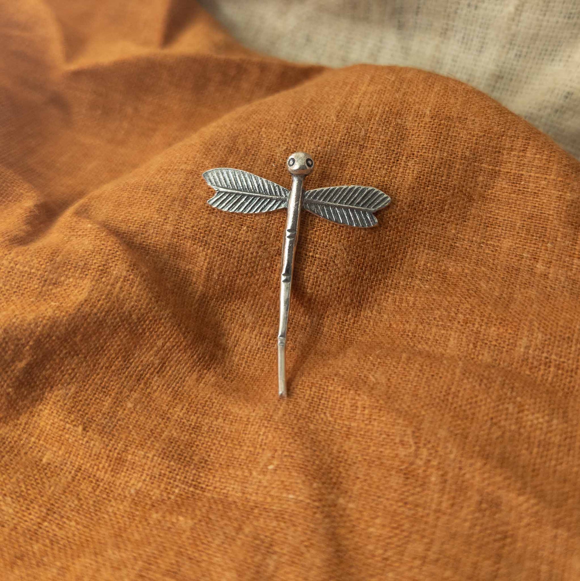 Dragonfly Pendant | Hill Tribe Necklace | Pure Silver Jewellery - Textile Traders
