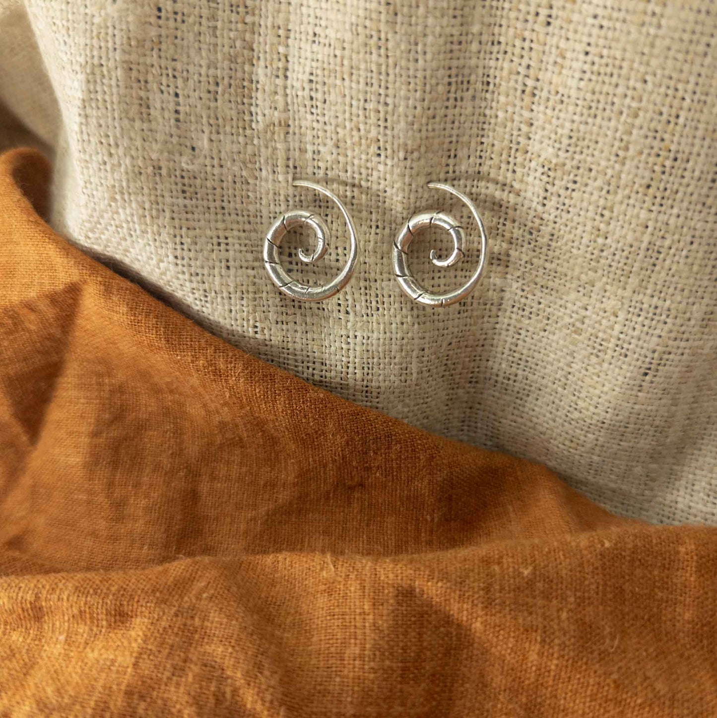 Spiral Hill Tribe Earrings - Handmade Silver Jewellery