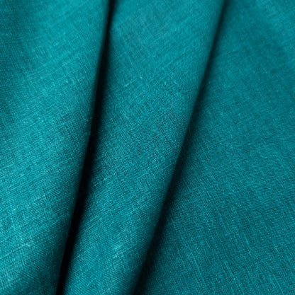 Dark Teal Hemp Fabric - Wide Medium Weight Hemp Fabric By The Metre