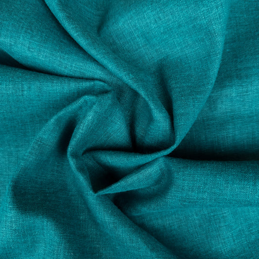 Dark Teal Hemp Fabric - Wide Medium Weight Hemp Fabric By The Metre