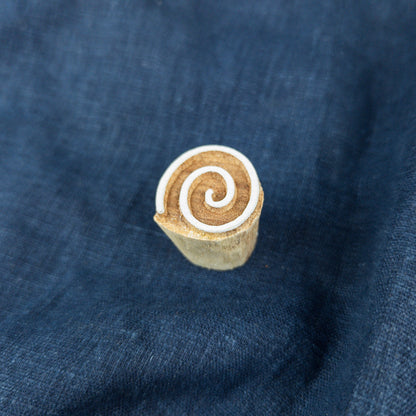 Small Wooden Spiral Stamp | Indian Printing Blocks