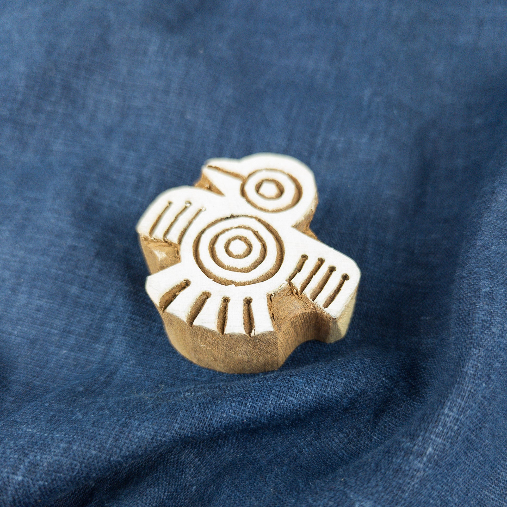 Aztec Bird Stamp Handcarved from Wood
