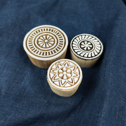 Mandala Stamp Set  | Indian Printing Blocks | Set Of 3