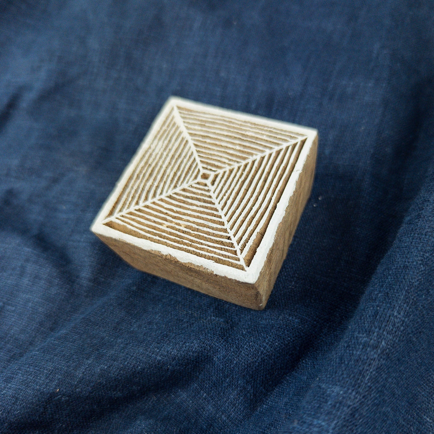Concentric Square Woodblock | Fabric Printing and Batik Stamp