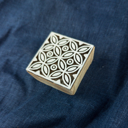 Decorative Square Tile Stamp | Indian Wooden Printing Blocks