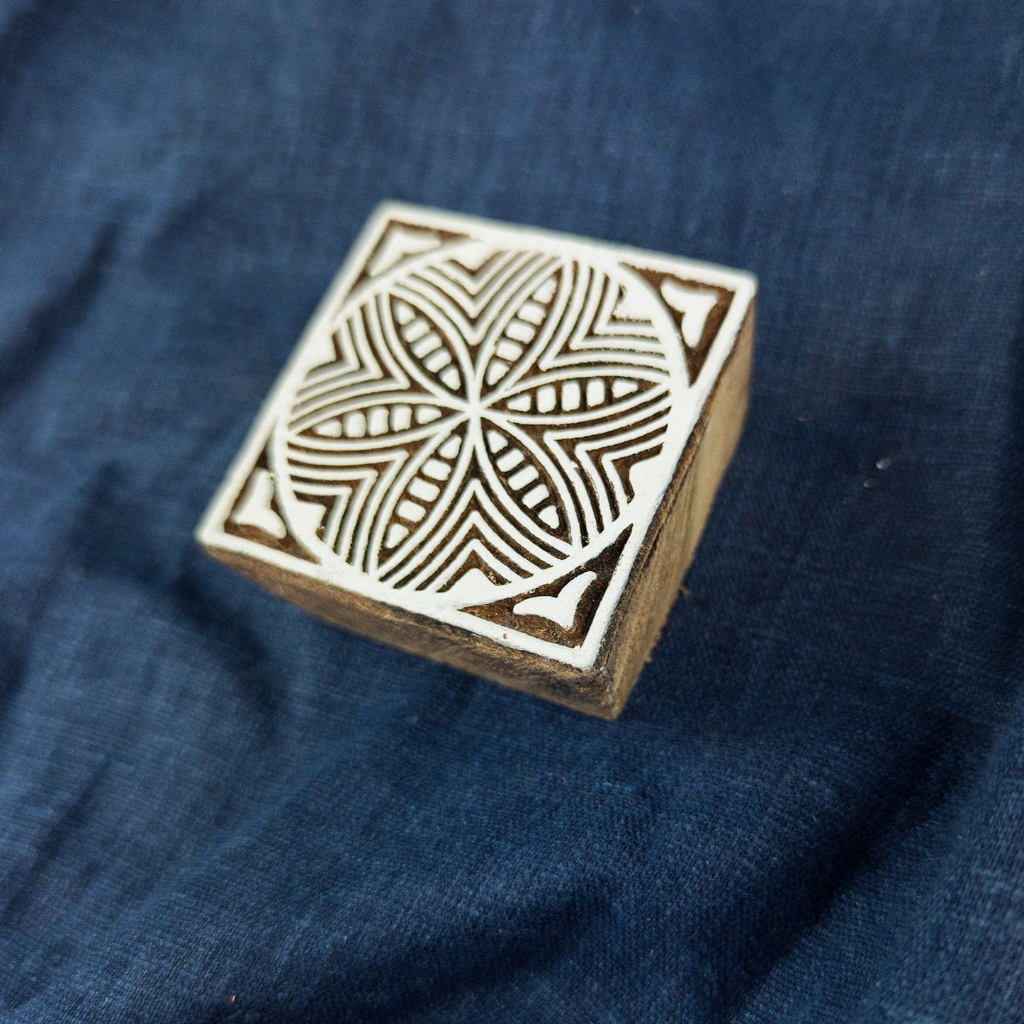 Indian Woodblock Flower Stamp