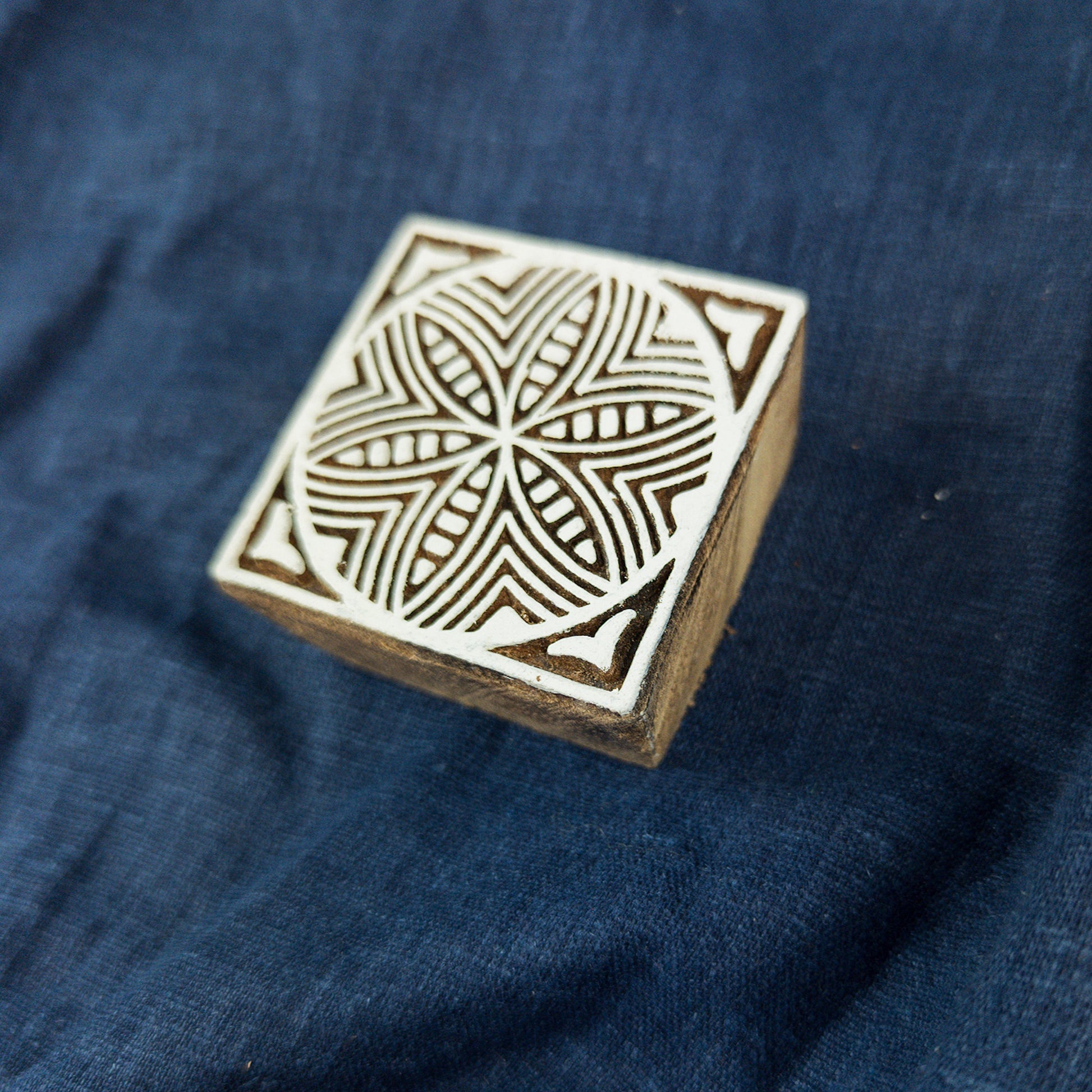 Indian Woodblock Flower Stamp