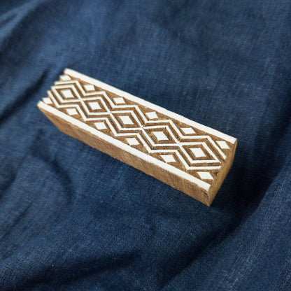 Diamond Border Printing Block | Indian Wooden Stamps and Batik Tools