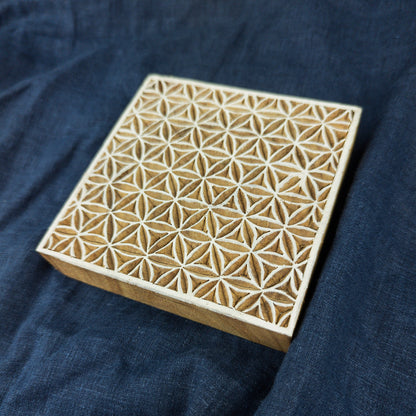 Large Geometric Printing Block | Fabric Printing and Batik Stamps