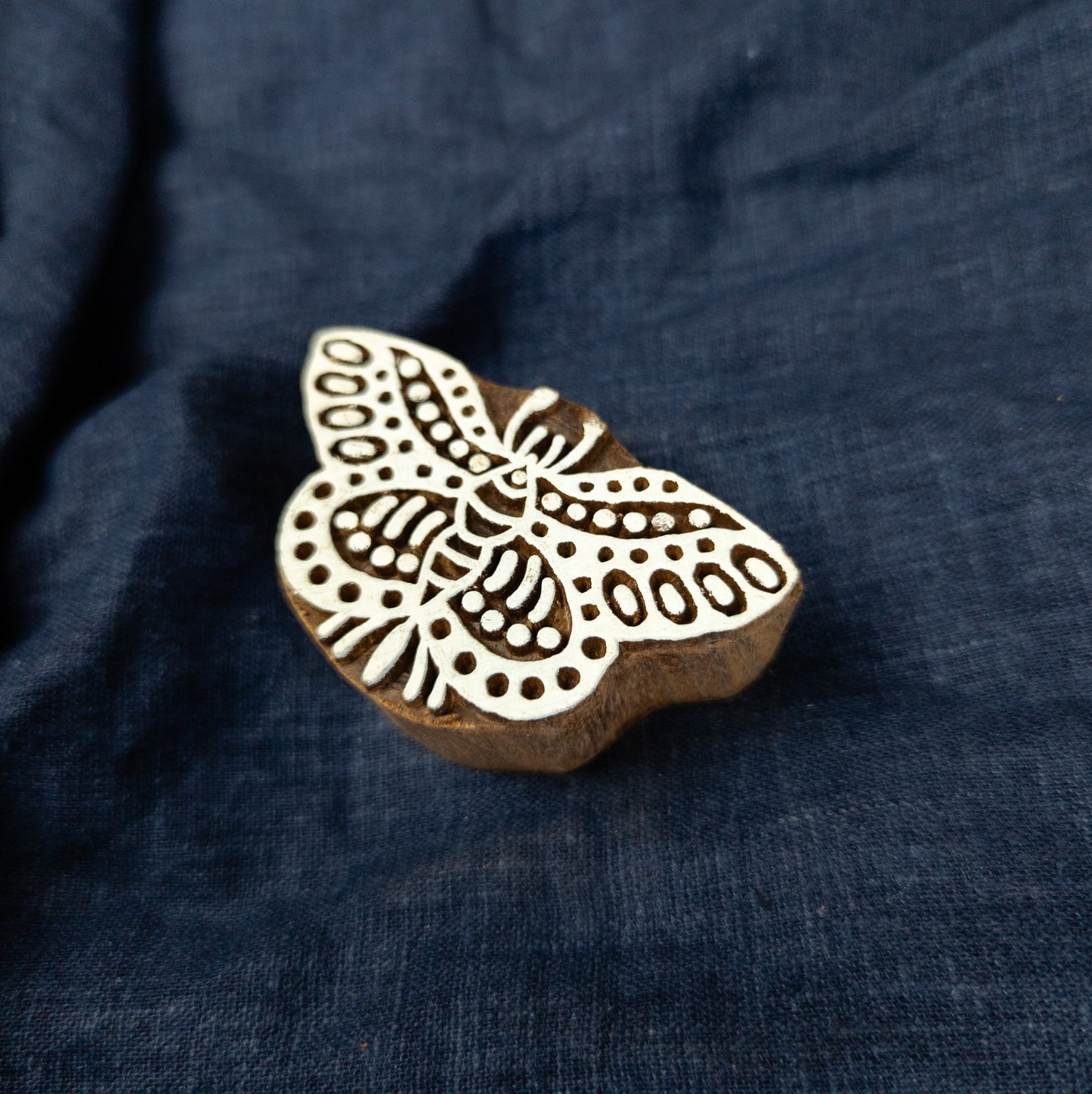 Butterfly Wooden Printing Block - Handcrafted Fabric Printing and Batik Tools