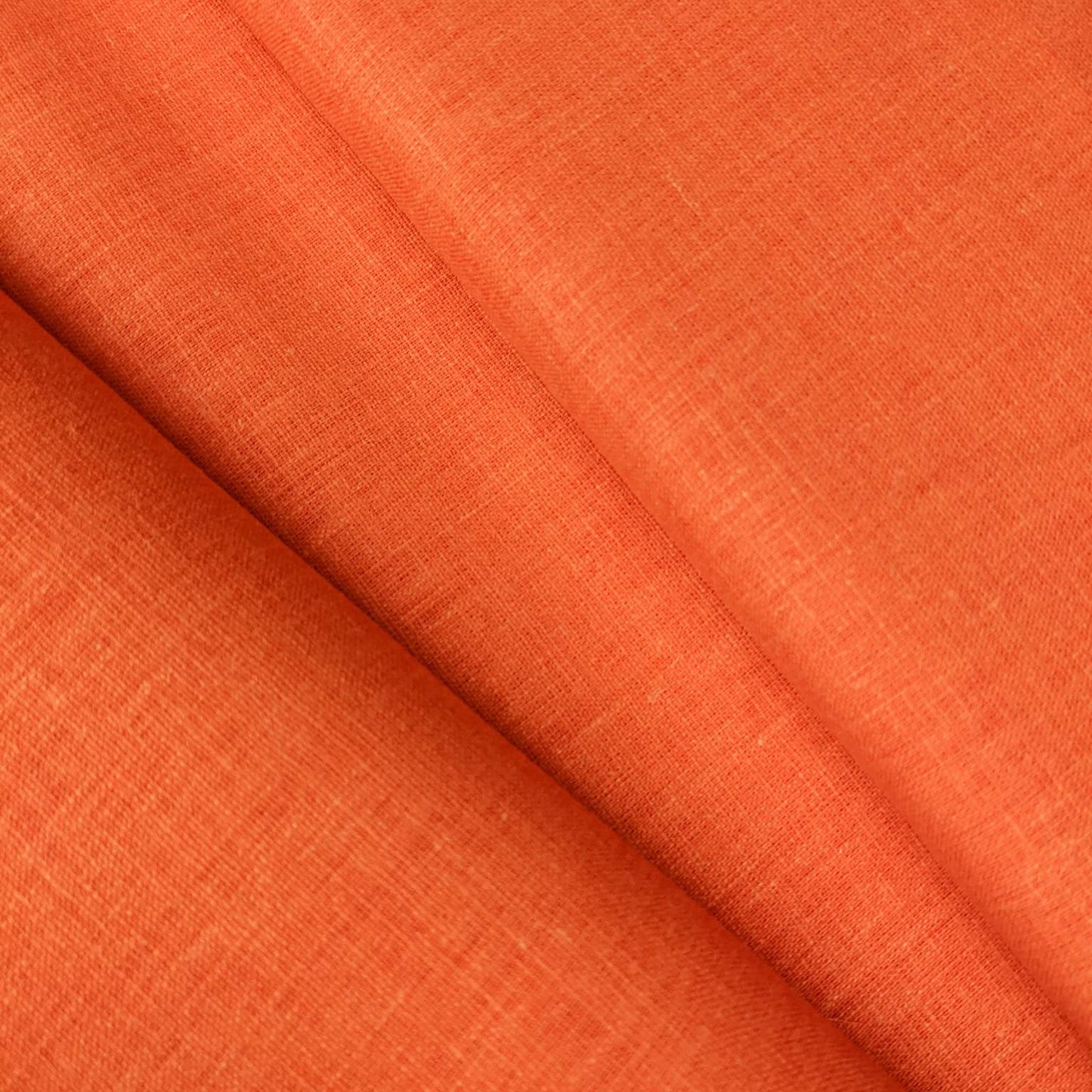 Tangerine Orange Hemp Fabric - Wide Medium Weight Hemp Fabric By The Metre