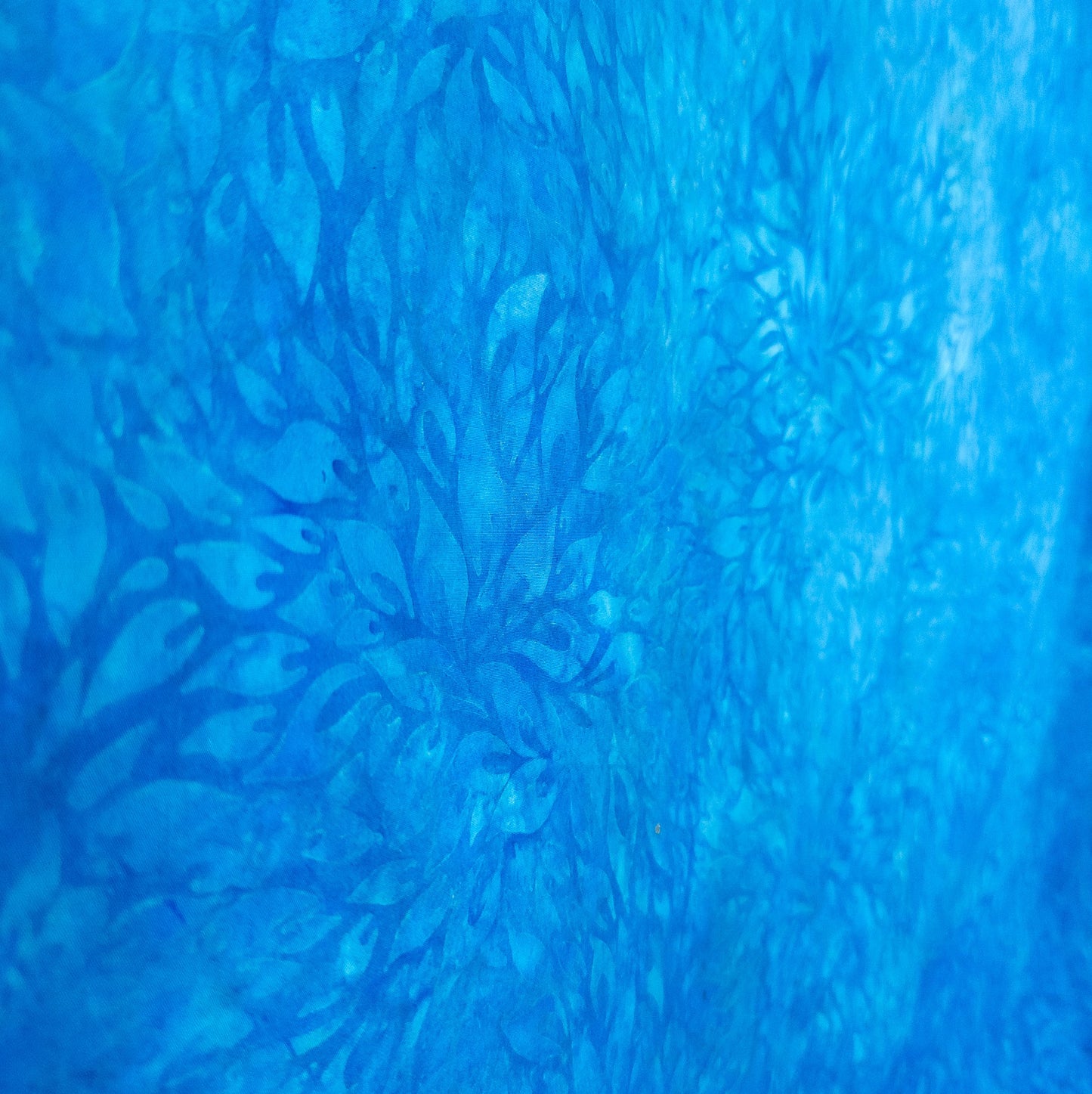 hand printed blue batik fabric