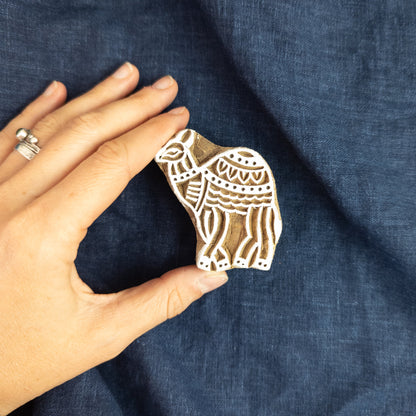 Wooden Camel Stamp for fabric printing, blockprint and batik making.
