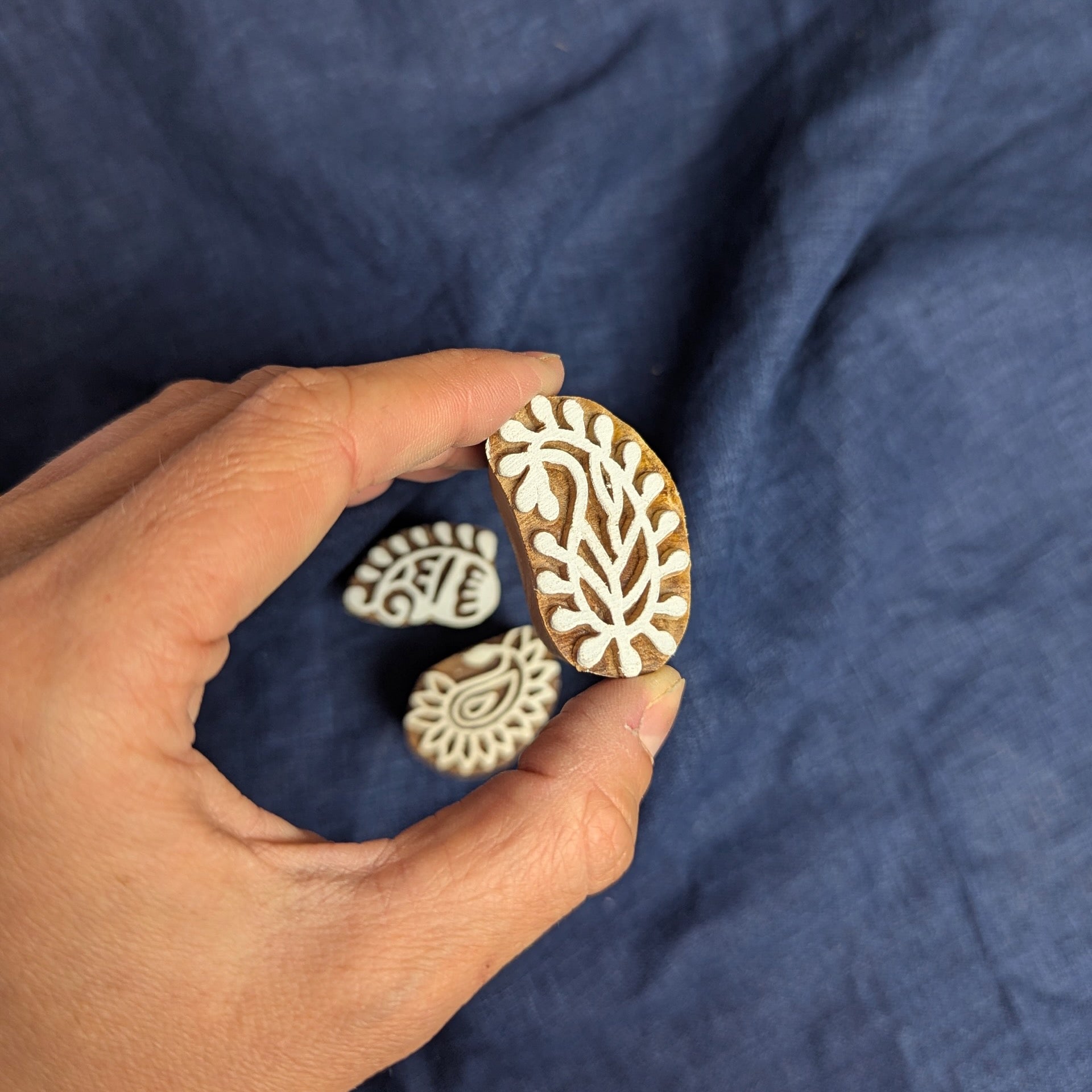Paisley Wood Block Set for Fabric Printing, Batik and Clay Prints