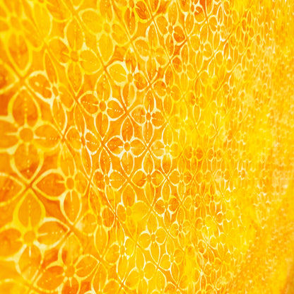 Orange cotton batik fabric from Java