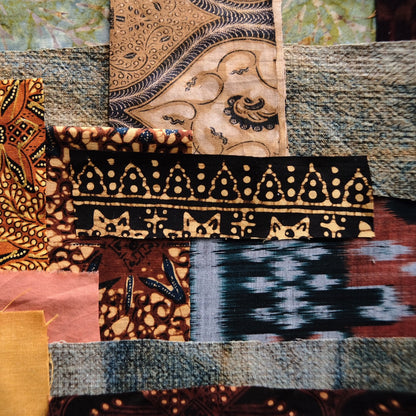 Earthy Tones Slow Stitching Bundle | Artisan Fabric Scraps