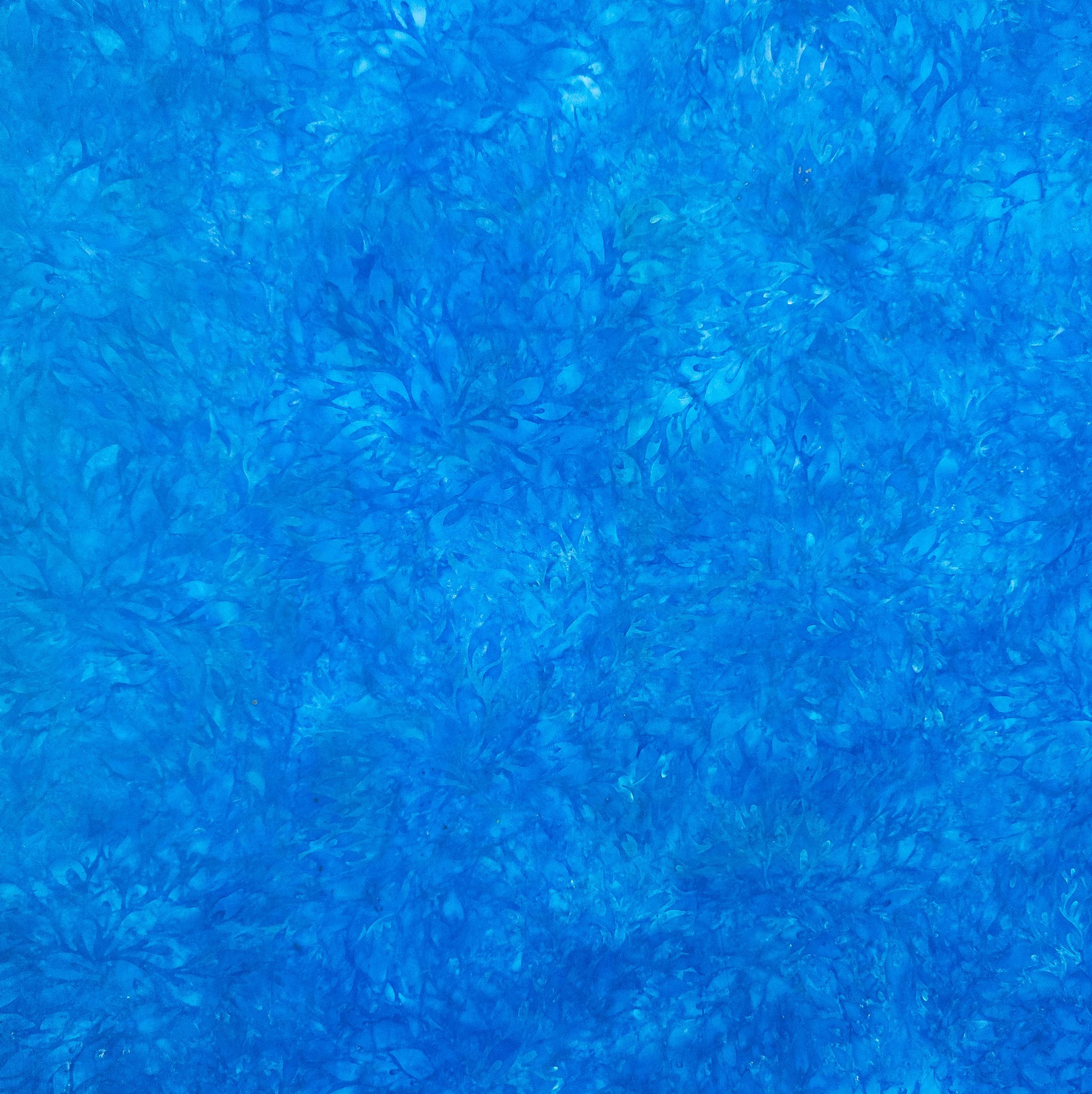 bright blue batik fabric from java