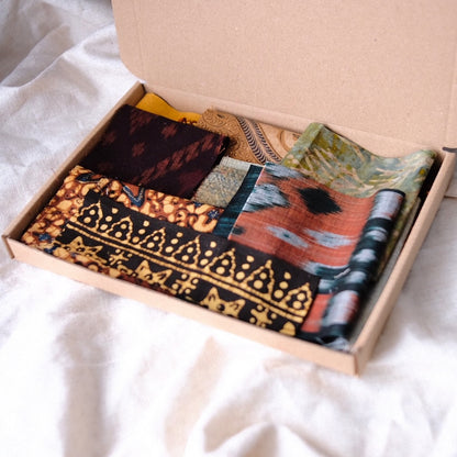 Earthy Tones Slow Stitching Bundle | Artisan Fabric Scraps